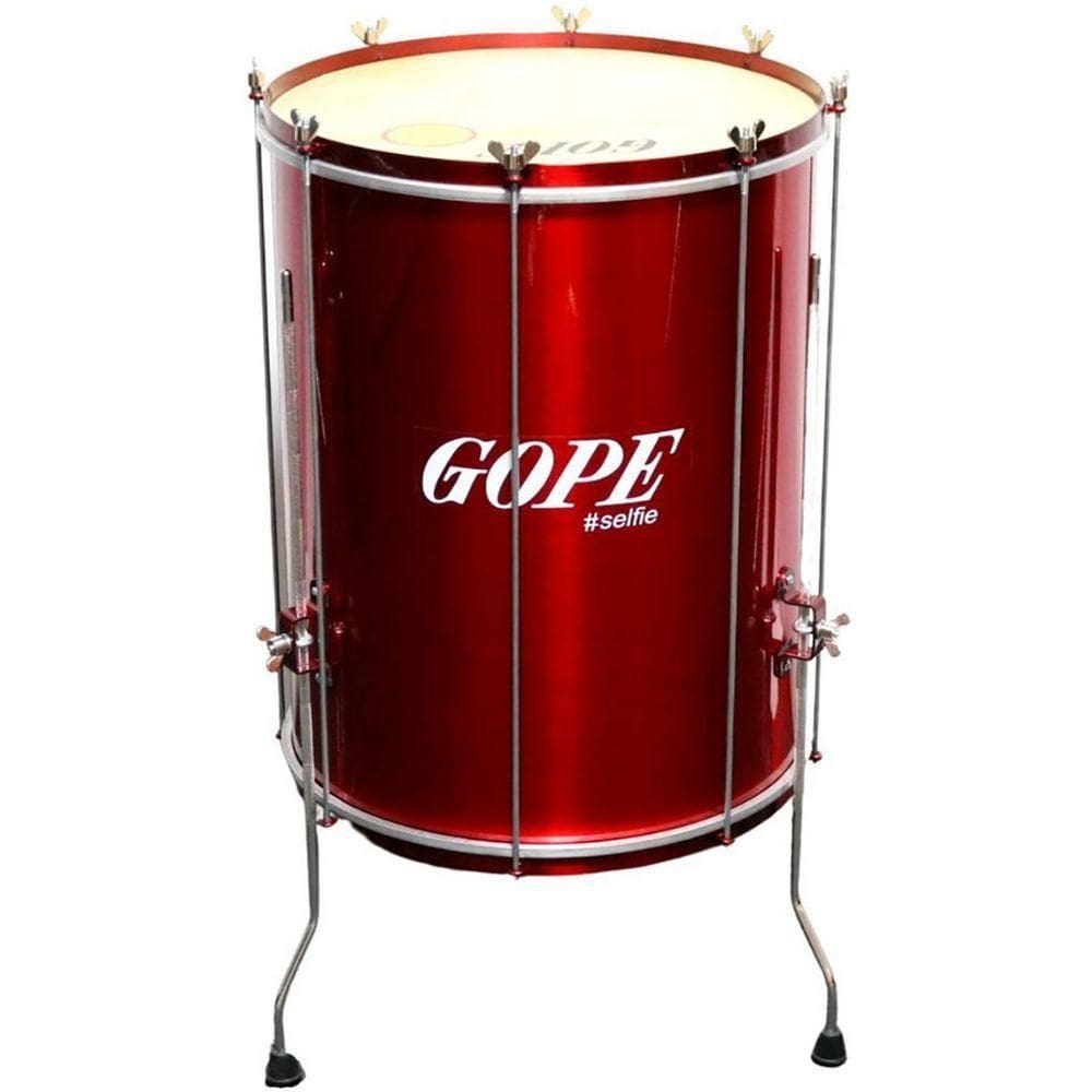 Surdo 60Cm X 18 Gope -Afinações Selfie Cereja Tripé