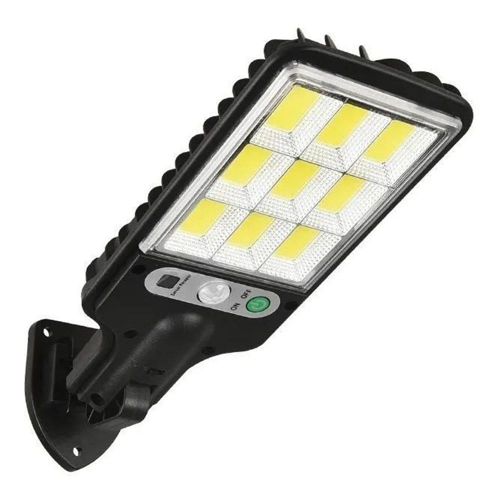 Mini Luminária Solar Goldensky Poste Rua Parede Refletor 108