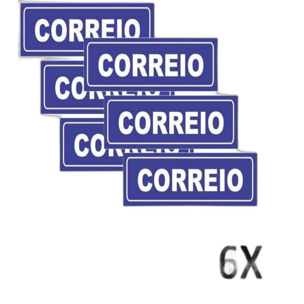 Kit 6 Placa De Aviso E Sinalização Portas Correios 15Cmx5Cm