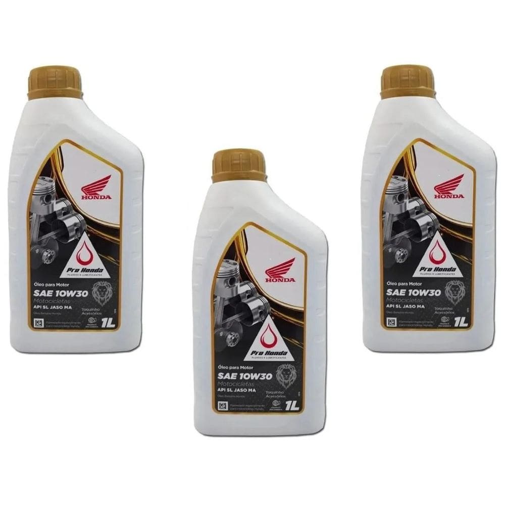 Óleo 3L Honda 10W30 Api Sj Semissintético Cb 600 Hornet Cbr