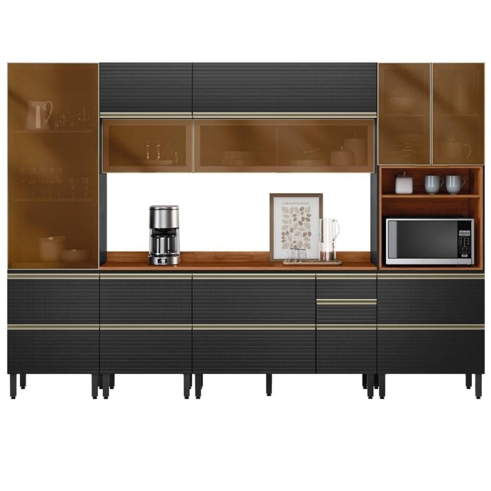 Cozinha Modulada Proença 6 Peças com Paneleiro 1 Forno e Aéreo 120cm - Demartêz