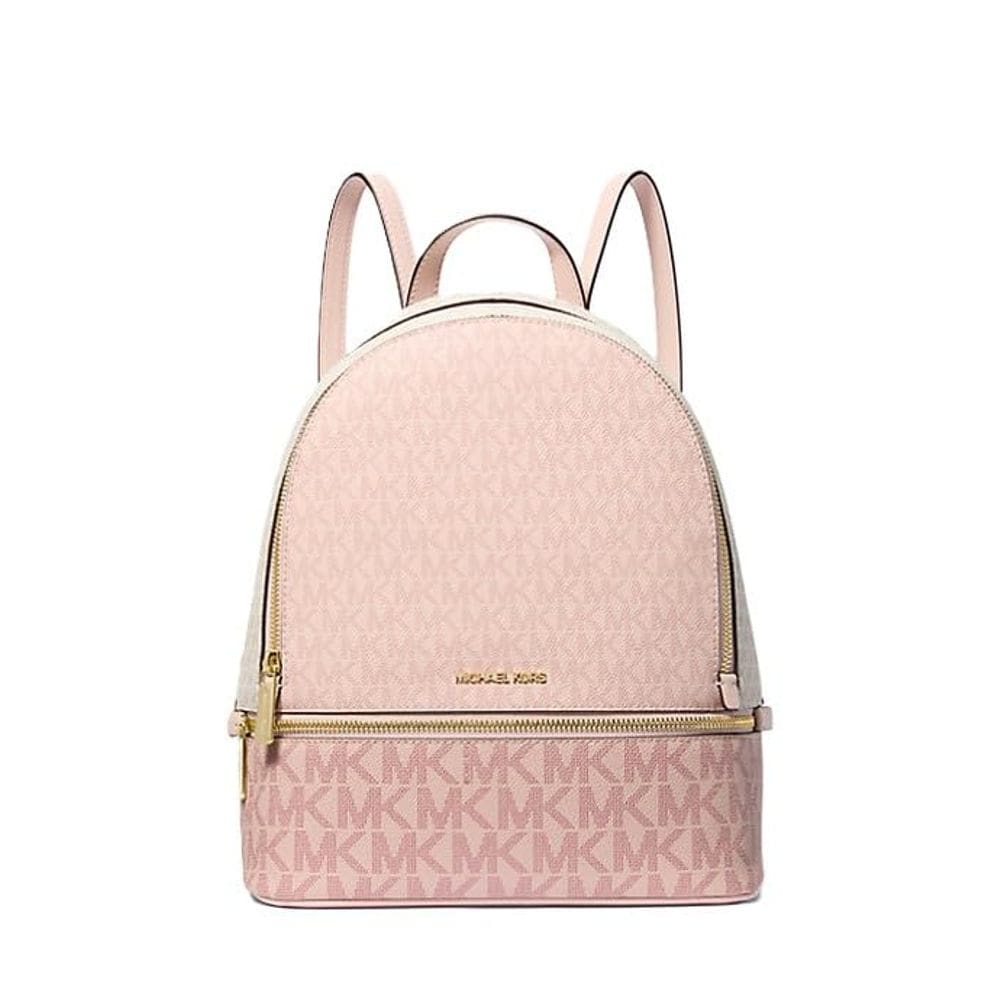 Mochila Michael Kors Rhea Medium Signature Logo Rosa