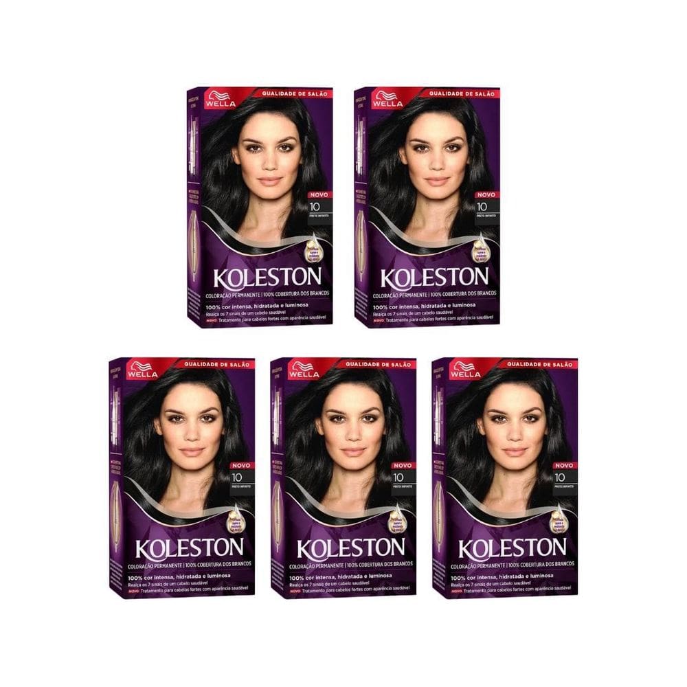 Coloraçao Koleston 1.0 Preto Infinito - Kit C/5Un