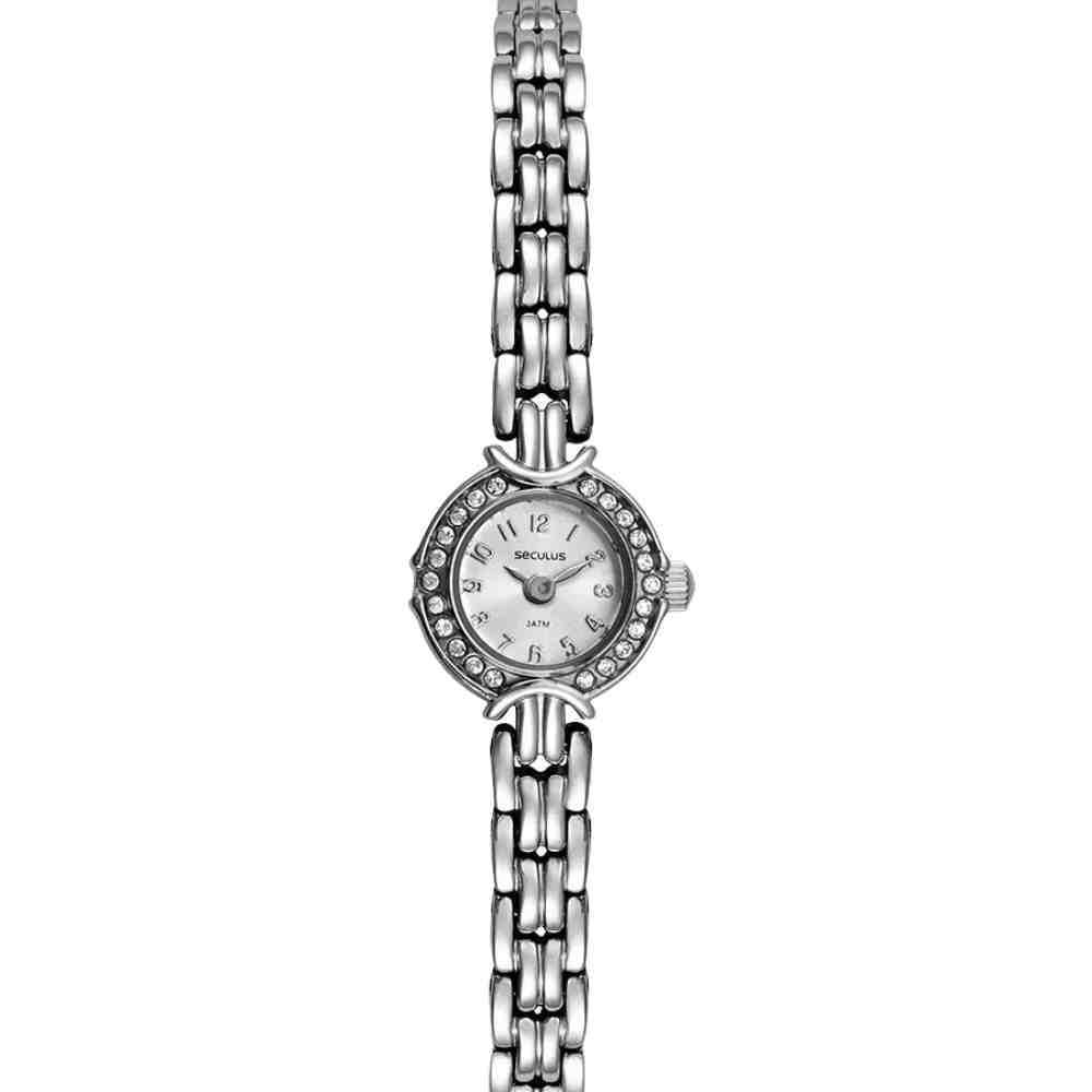 Relógio Seculus Cristais Prata Feminino 20091L0Svna4