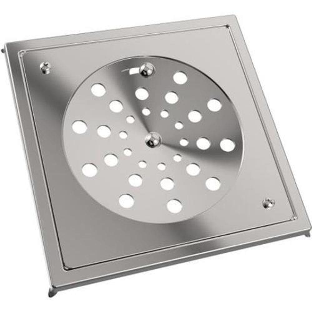 Grelha Quadrada Inox 100X100Mm Com Tampa E Caixilho Blukit