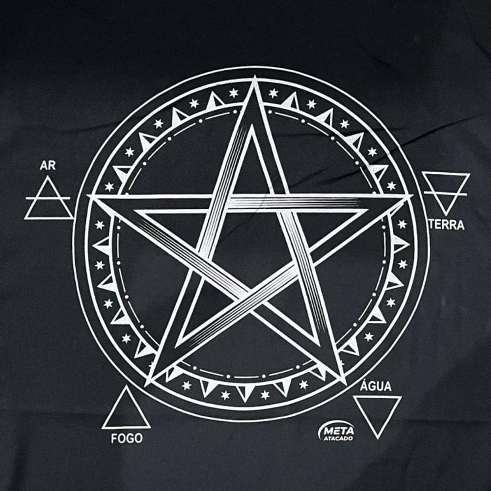 Toalha Pentagrama Tecido Jogo Cartas Tarot - Selecione A Cor