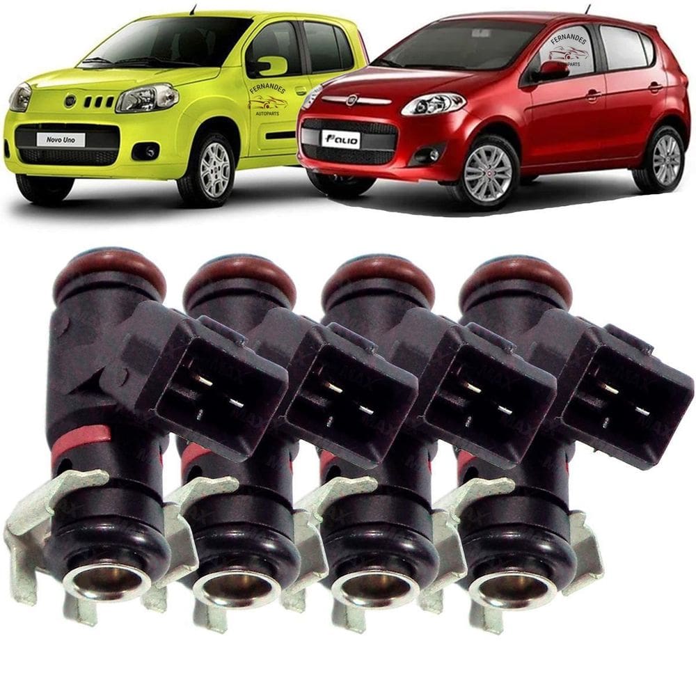 Kit 4X Bicos Injetor Fiat Uno Palio 1.0 8V 55227804 - Ipe016