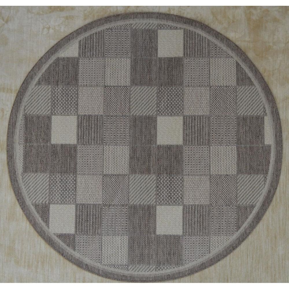 Tapete Redondo Natural Look Tabuleiro-A 150 Cm