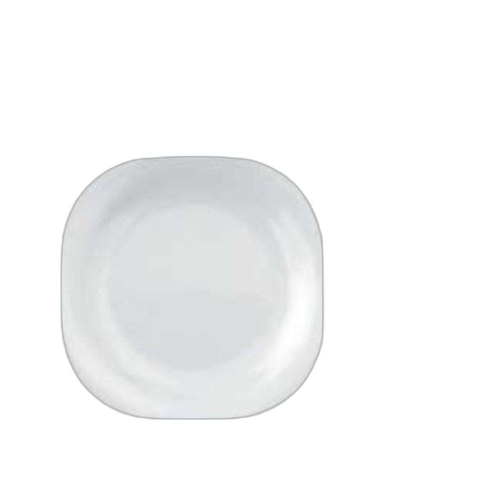 Jogo De Prato Plaza 04 Pratos Rasos - 27Cm Vidro Branco
