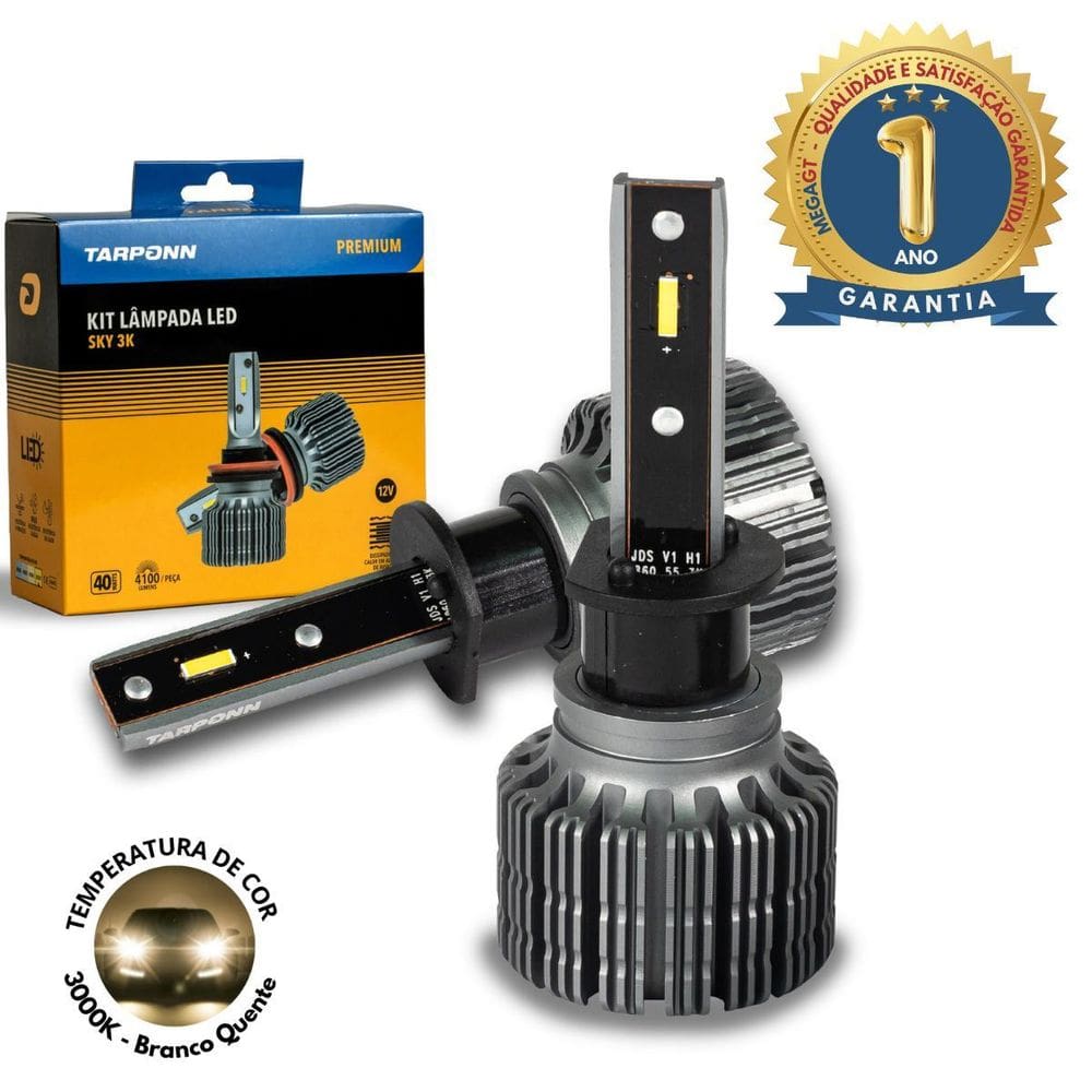 Ultra Led Sky Tarponn 8.200 Lumens 80W 3000K H3 Premium