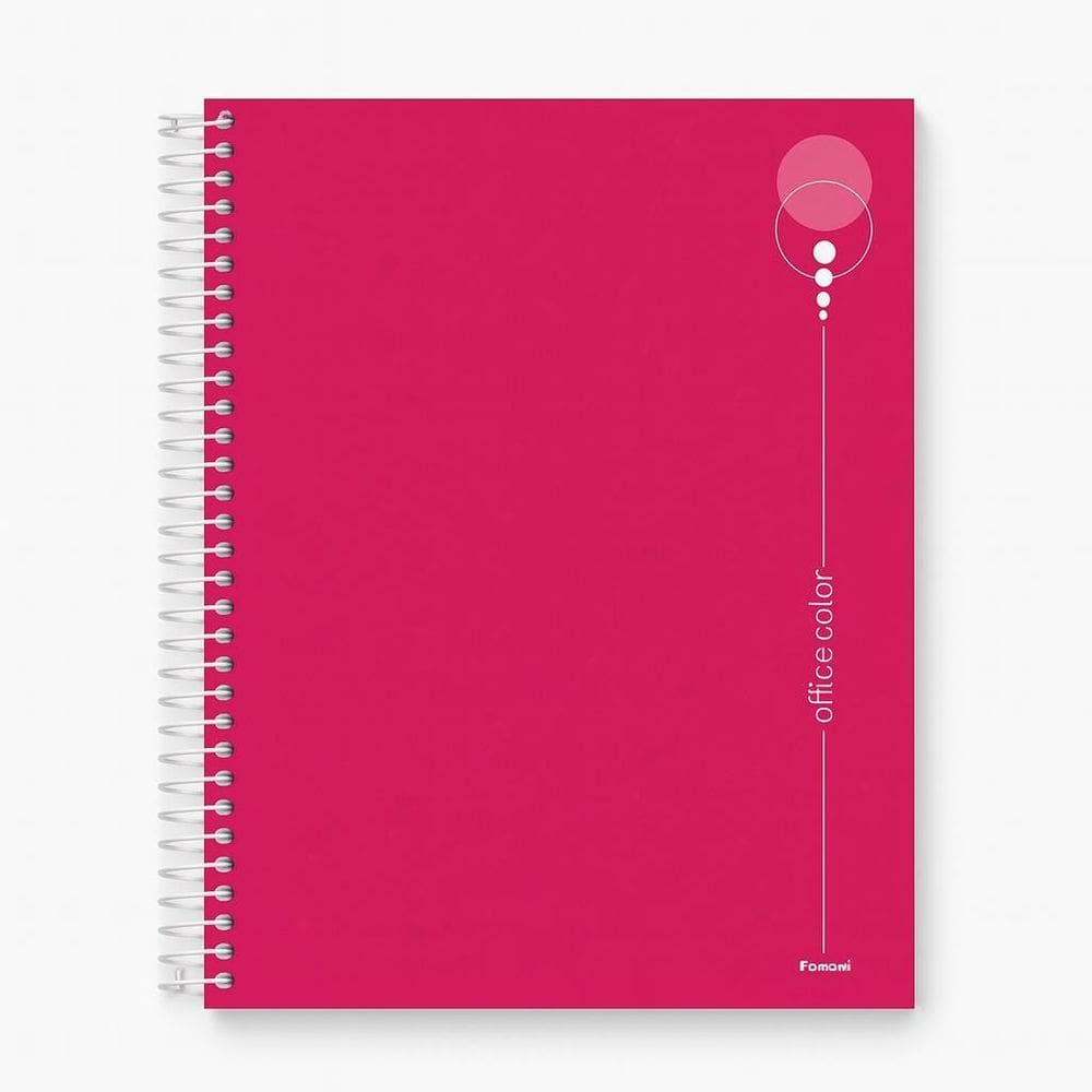Caderno Universitário 10 Matérias Office Color Rosa Foroni