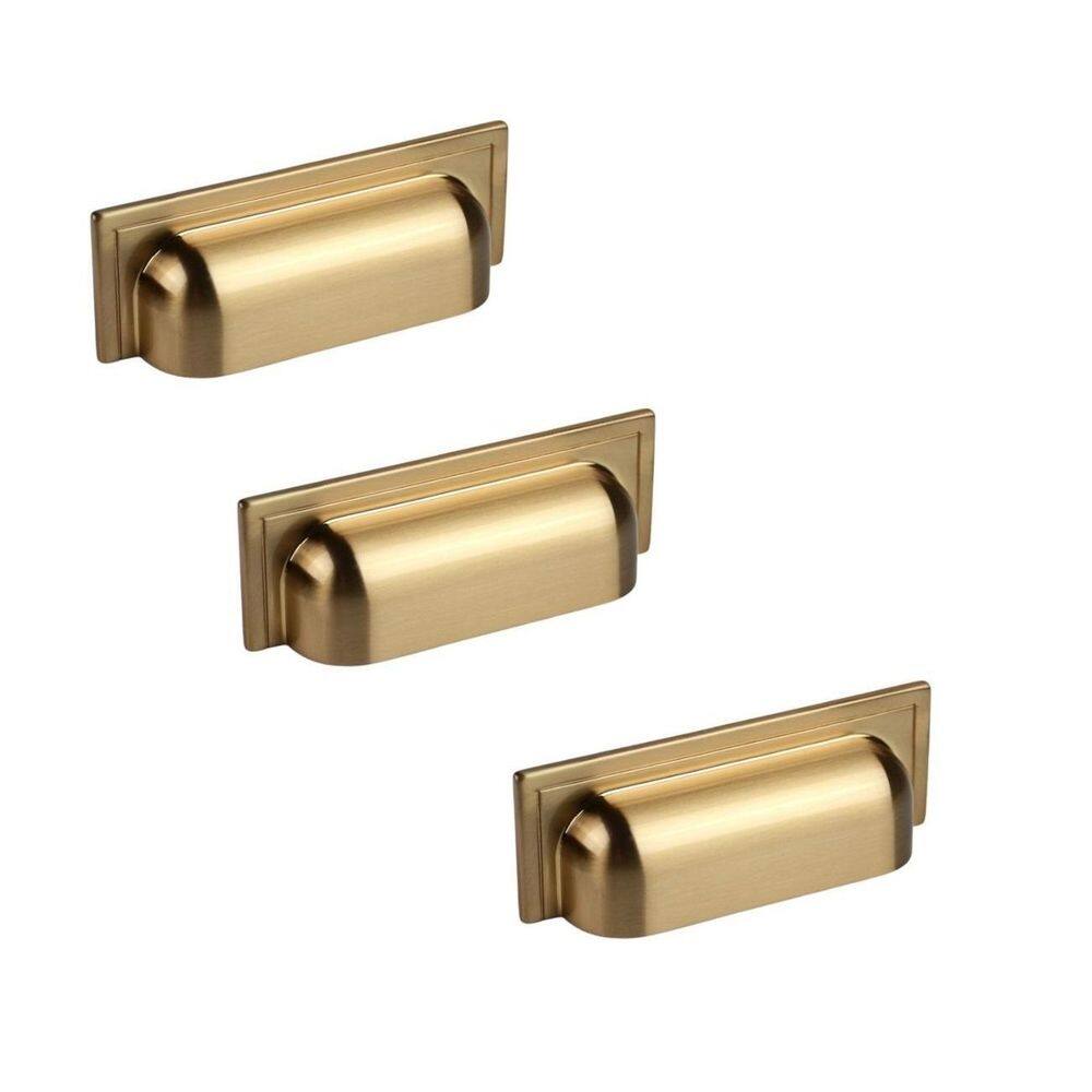 Kit 3 Puxador Plymouth Zen Gold Escovado Dourado Zp5420.B00.