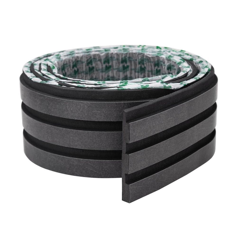 1M Painel Ripado Eva Laminado Autocolante 10Cm Urban Black