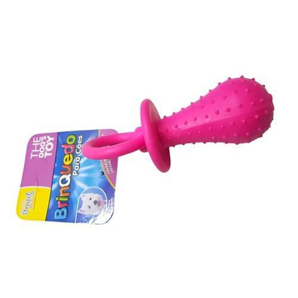 Brinquedo De Borracha Chupeta Com Sino - - 15Cm
