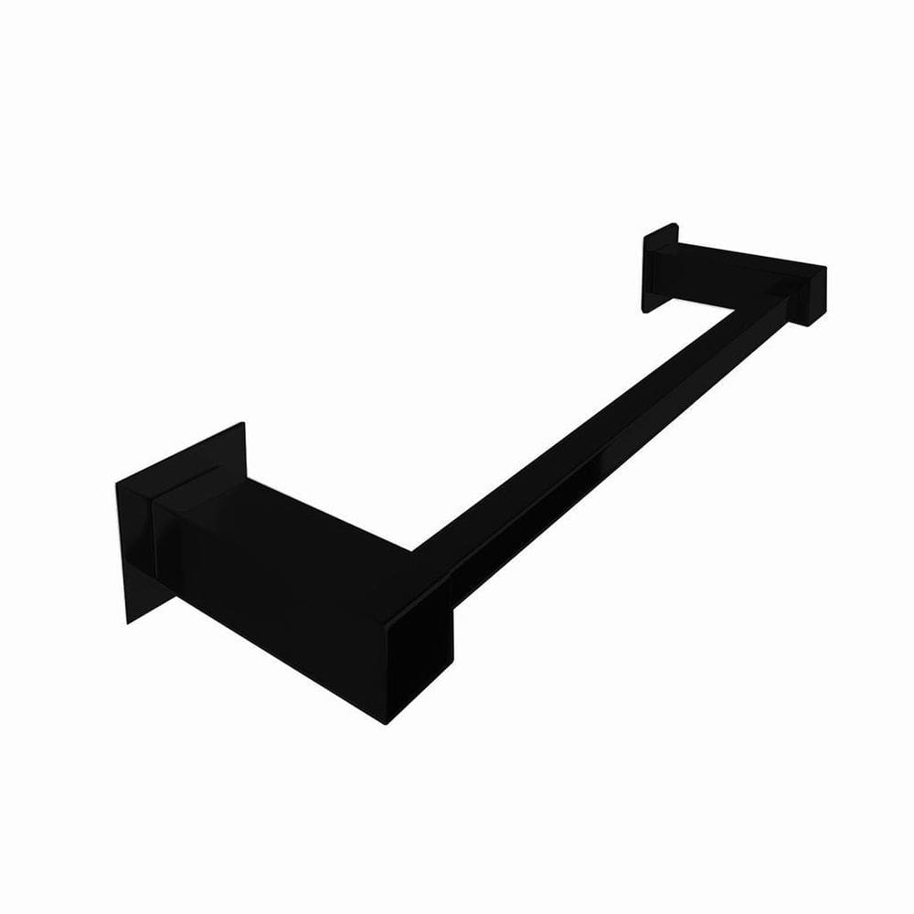 Porta Toalha Banheiro 30Cm Aço Inox 304 Preto Fosco -T30Pf