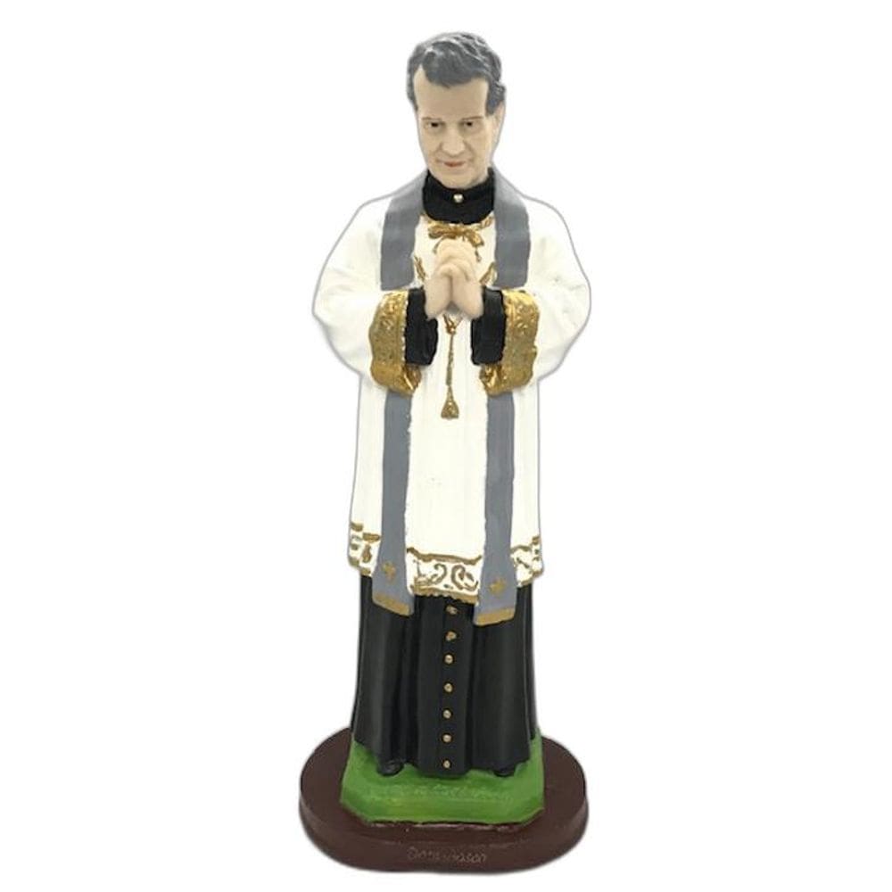 Escultura Dom Bosco 32 Cm Em Resina