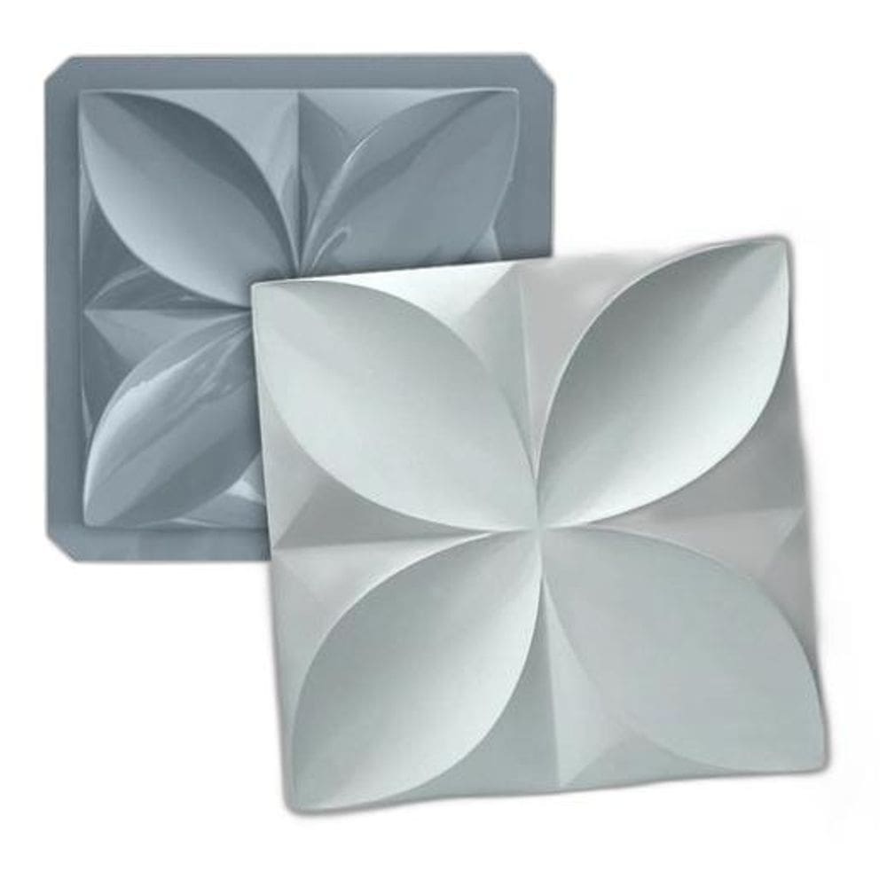 Formas De Gesso 3D/Cimento Abs 1,5Mm Resistente Petala 30X30
