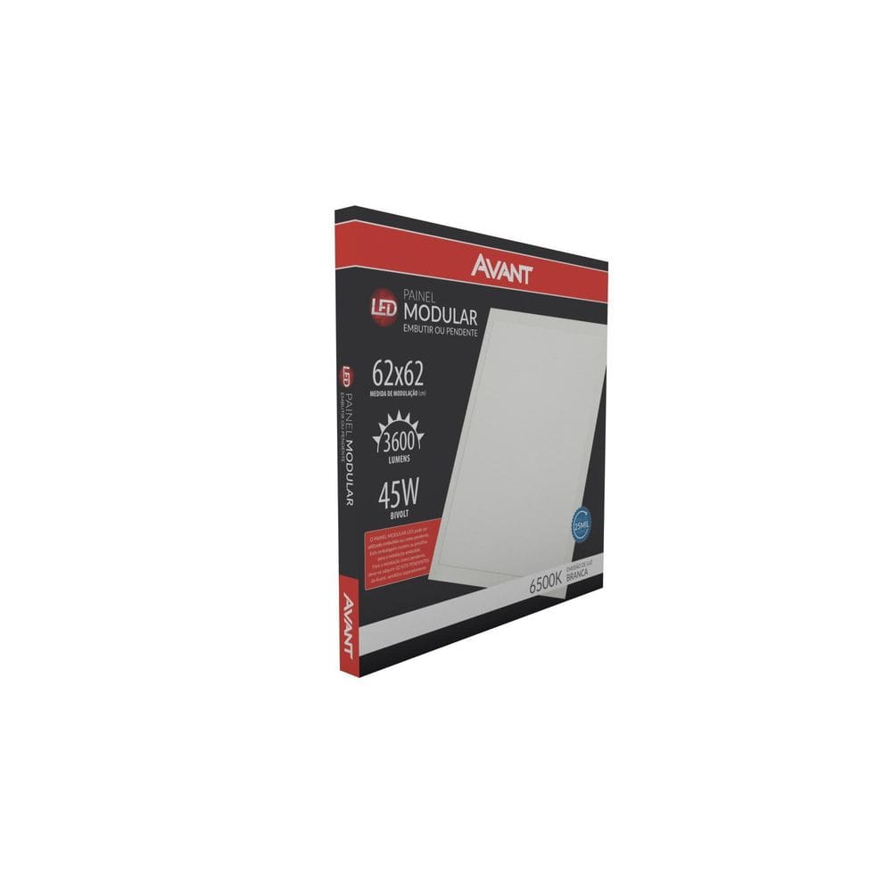 Kit 5 Painéis De Embutir Modular 45W 62X62 6500K Branco Frio