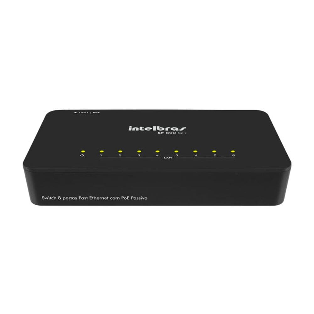 Switch Intelbras Fast Ethernet SF 800 + 8 portas 10/100 Homologação: 136132205567