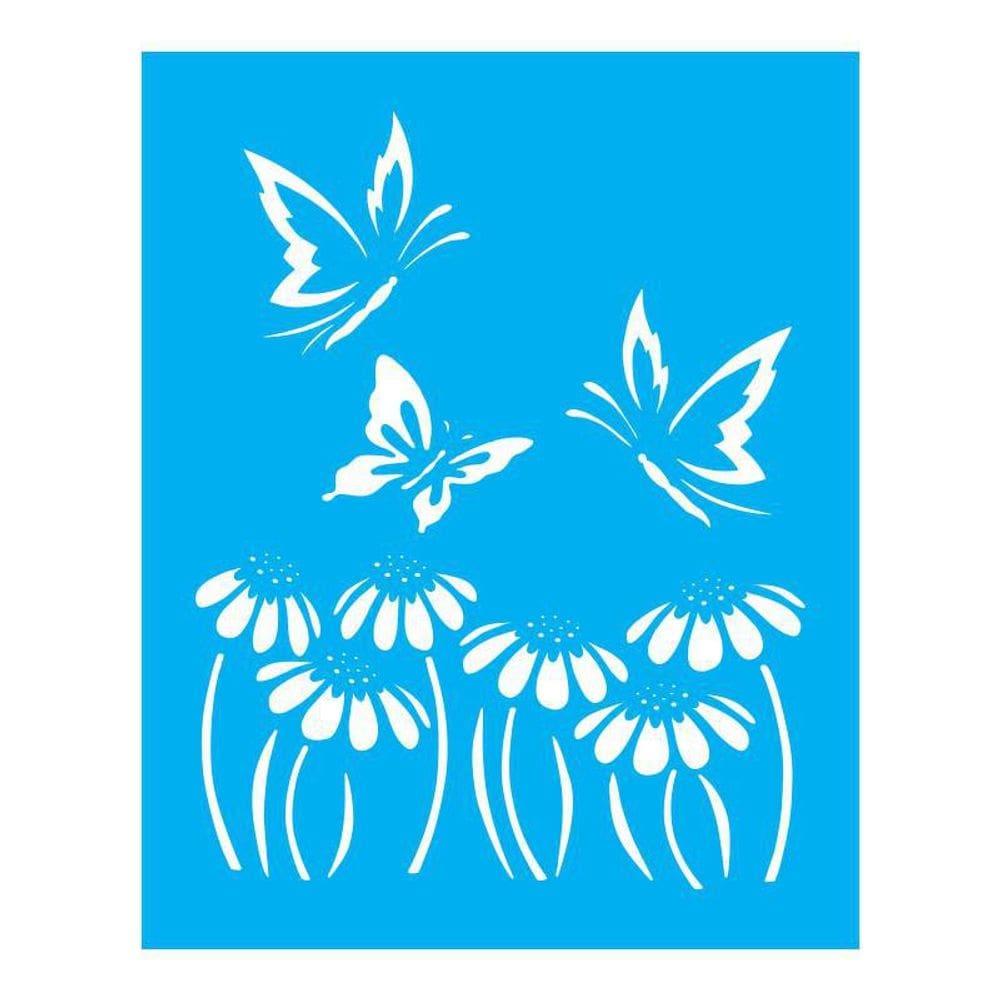 Stencil Tamako Flores - 20X25Cm - Ref B824