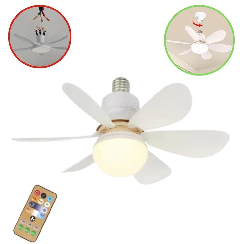 Ventilador De Teto Silencioso Com 3 Velocidades E 3 Cores