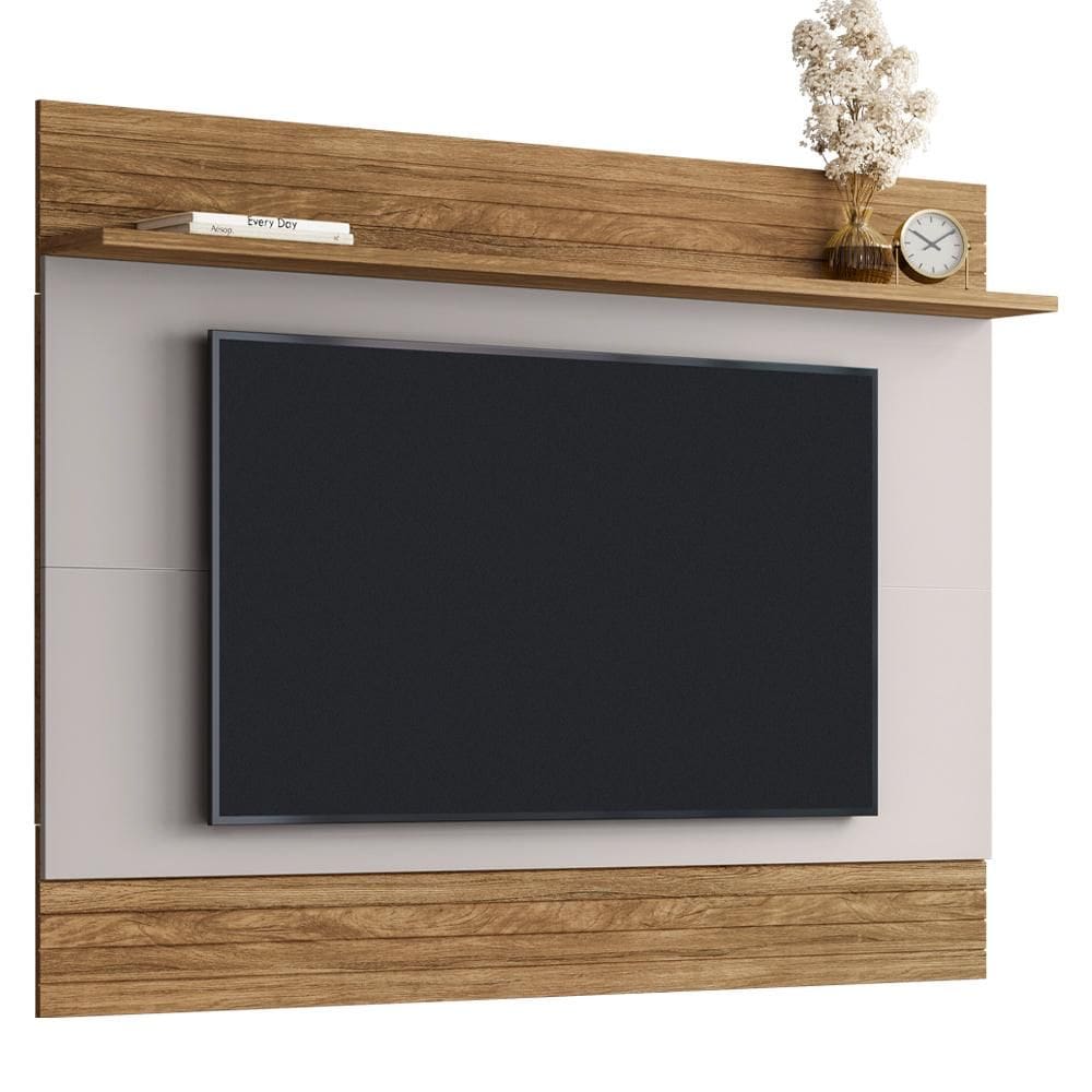 Painel Suspenso Tv 75 Pol 180 cm Icarai Naturalle Off White BECHARA