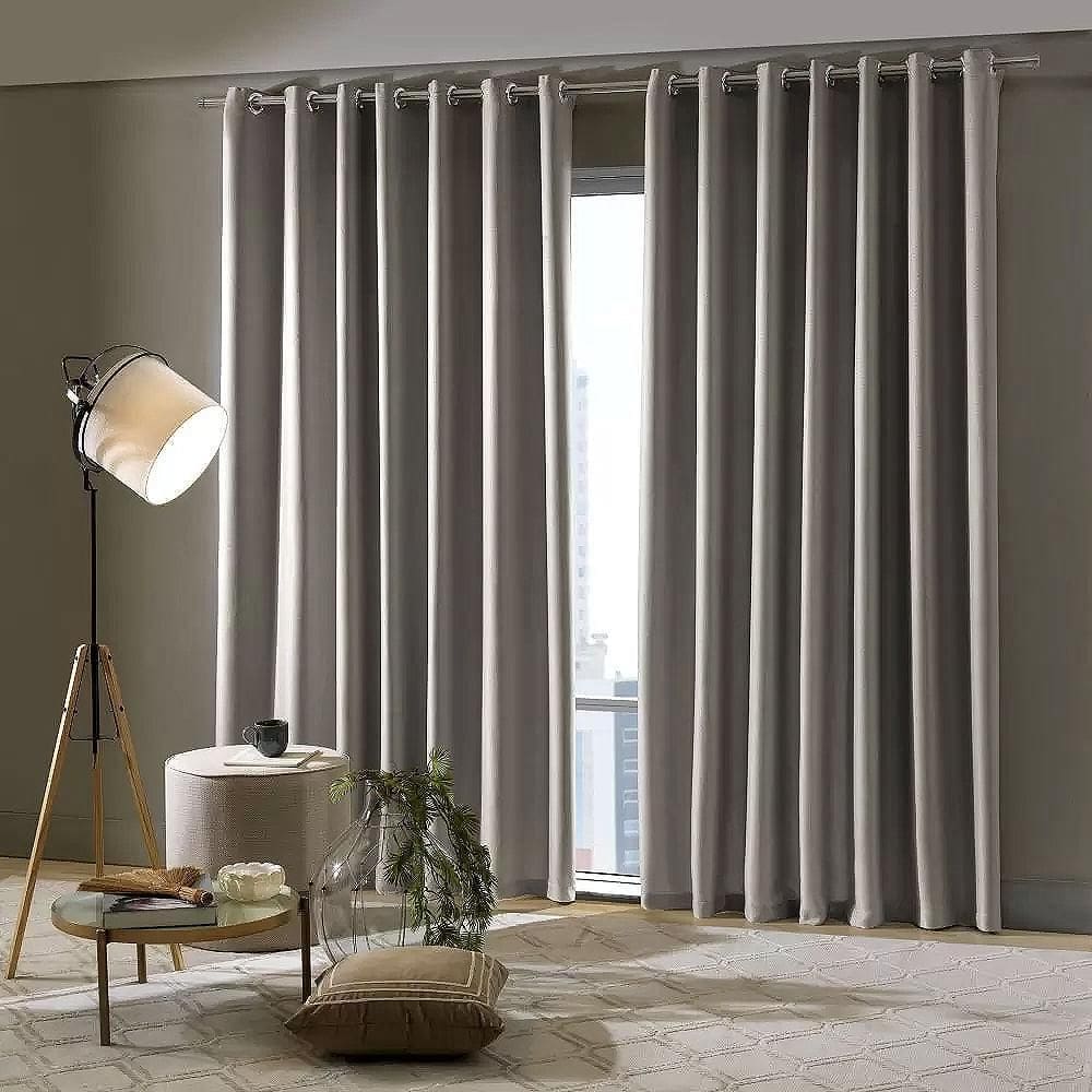 Cortina Corta Luz Milao 2,6M X 1,7M - Bella Janela Cascalho