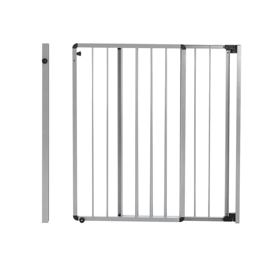 Portão De Correr Em Alumínio - Larg Regulável 150Cm - Cinza