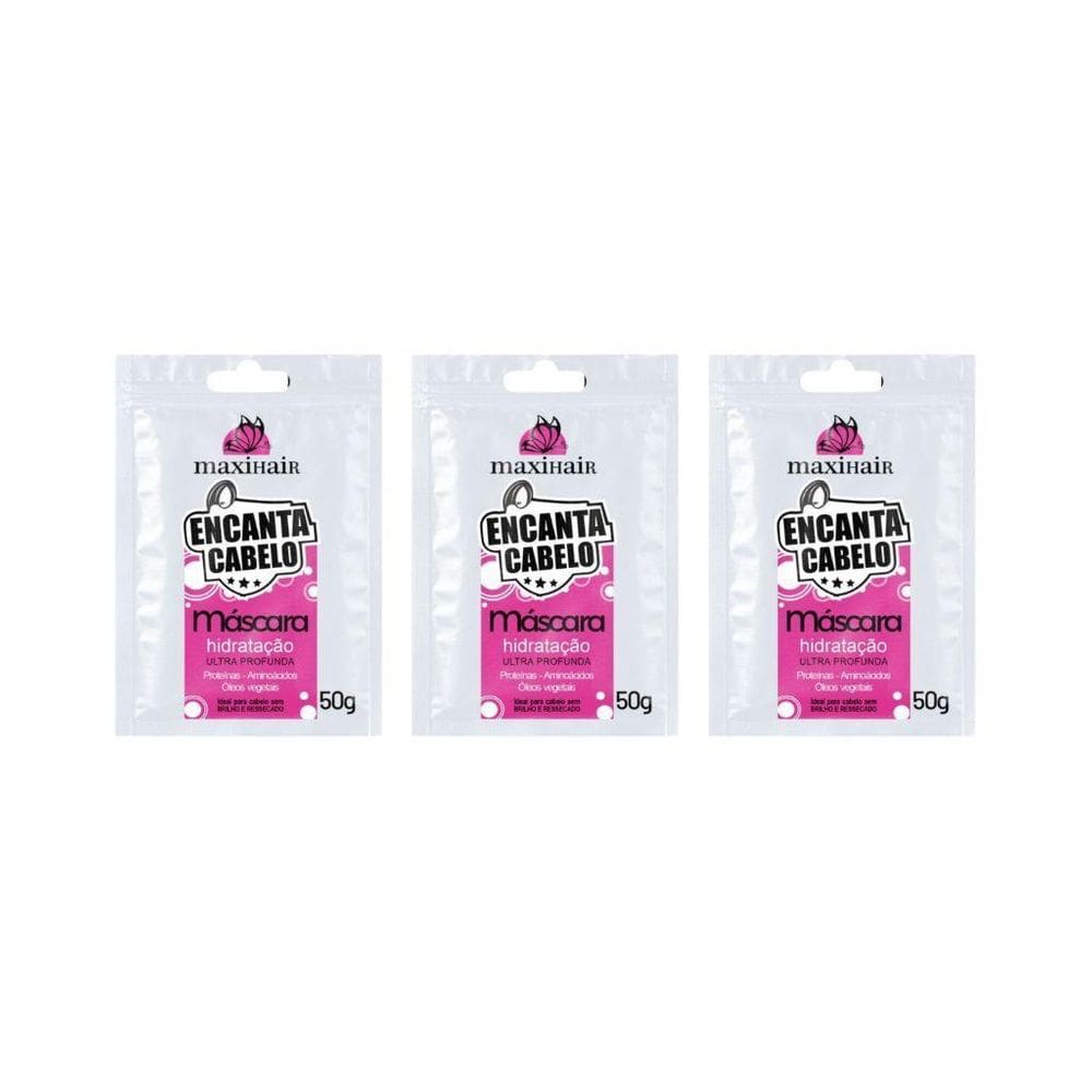 Sache Maxihair 50G Encanta Cabelo - Kit Com 3Un