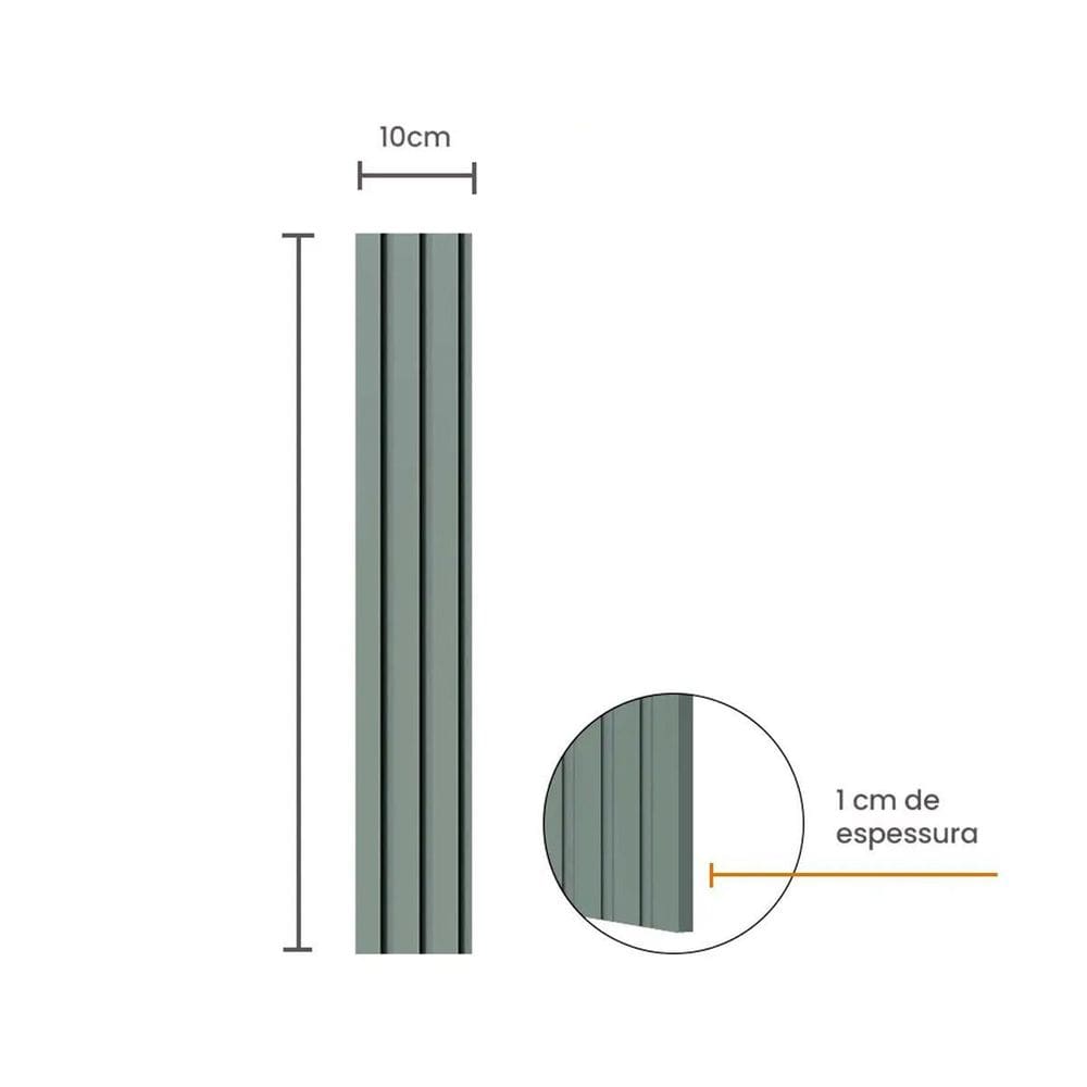 Painel Ripado Eva Laminado Autocolante 10Cm Play Verde - 10M