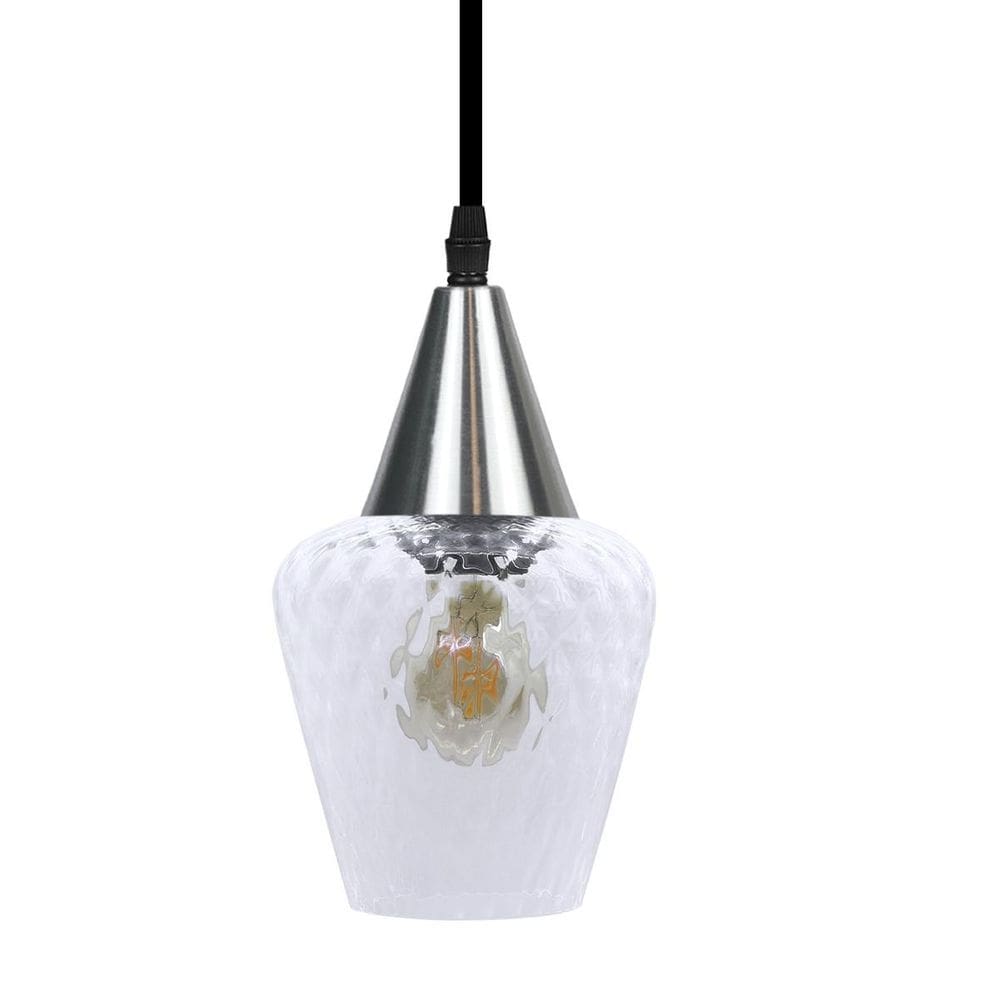 Pendente Monalisa Pp Boreal Transparente E27 Bivolt Prata