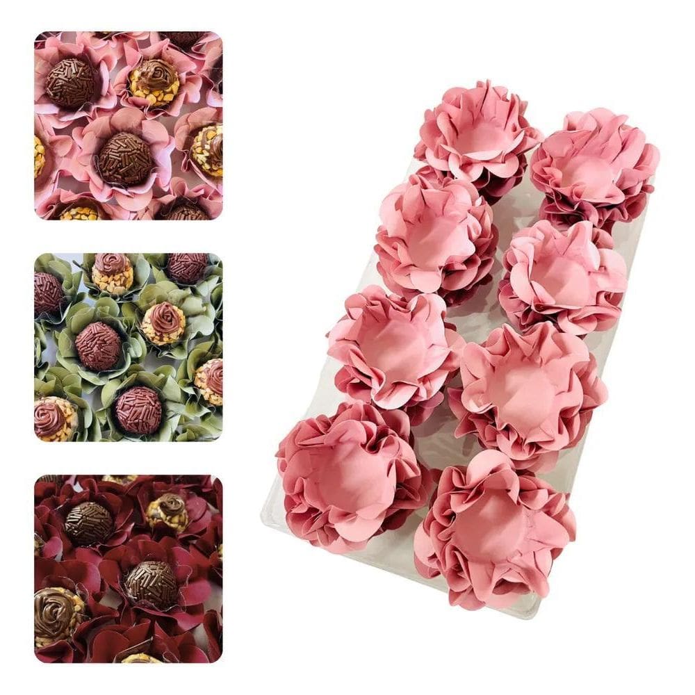 80 Forminhas Para Doces Finos Flor Casamento Docinhos Mesa