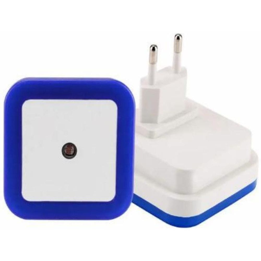 Kit 5 Luz Noturna Abajour Led Azul Sensor Acende Automático