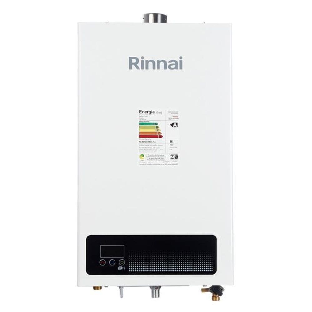 Aquecedor de Água Gás Natural Rinnai E15, 15 Litros, Exaustão Forçada