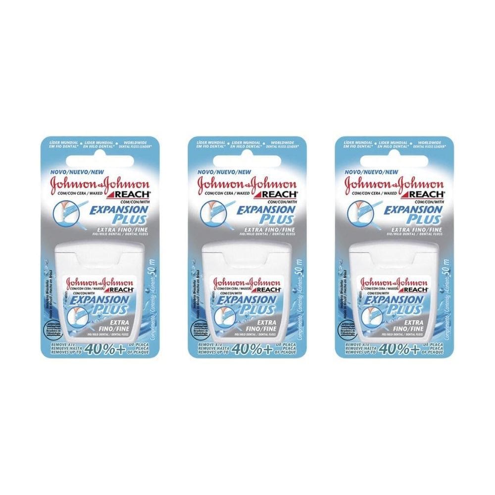Fio Dental Johnsons Reach 50M Extra Fino - Kit Com 3Un