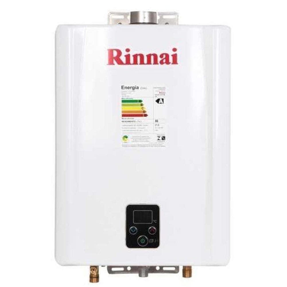 Aquecedor de Água Gás Natural Rinnai REUE211FEHBN3, 21 Litros, Exaustão Forçada