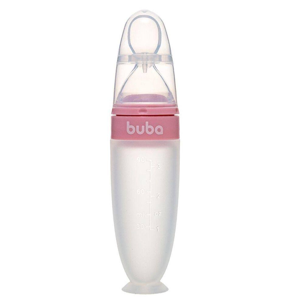 Colher Dosadora Em Silicone Com Ventosa Rosa 18880 - Buba