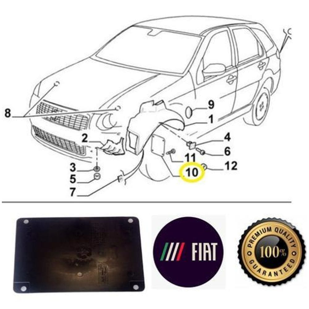 Tampa Barro Dianteiro Palio E Strada Fiat 51819239