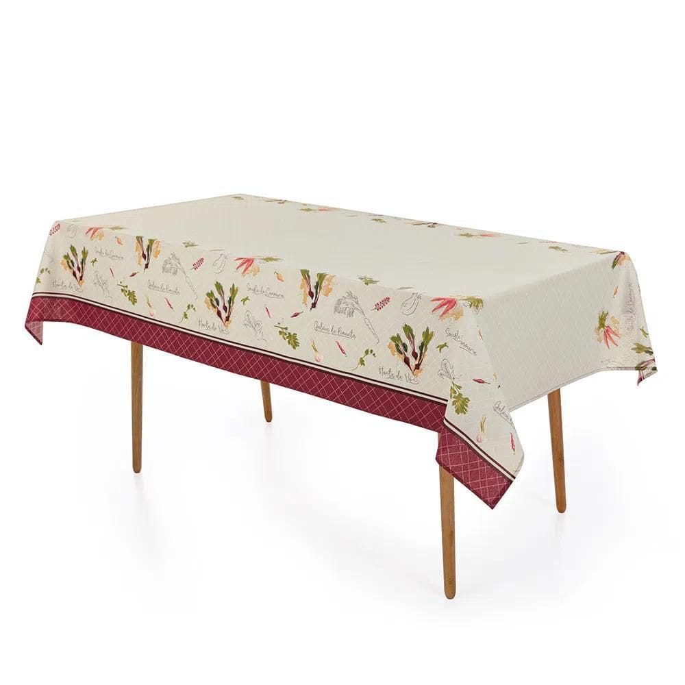 Toalha De Mesa Hortaliça Retangular Karsten 8 Lugares - Cinz