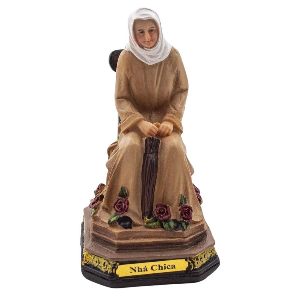 Imagem Nhá Chica Sentada Importada Resina 15 Cm