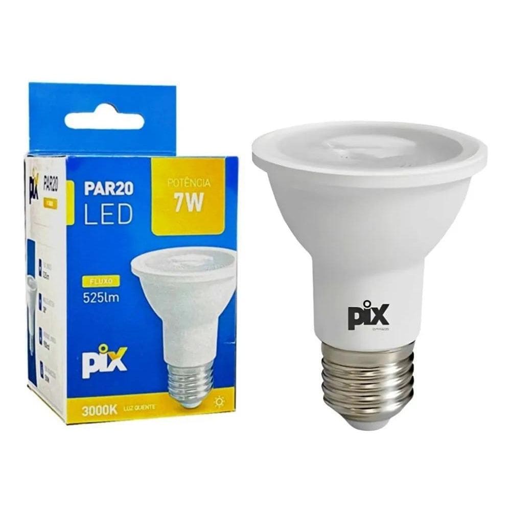 Lâmpada Led Par 20 7W 6500K 4000K 3000K E27 Luz Branco-Quent