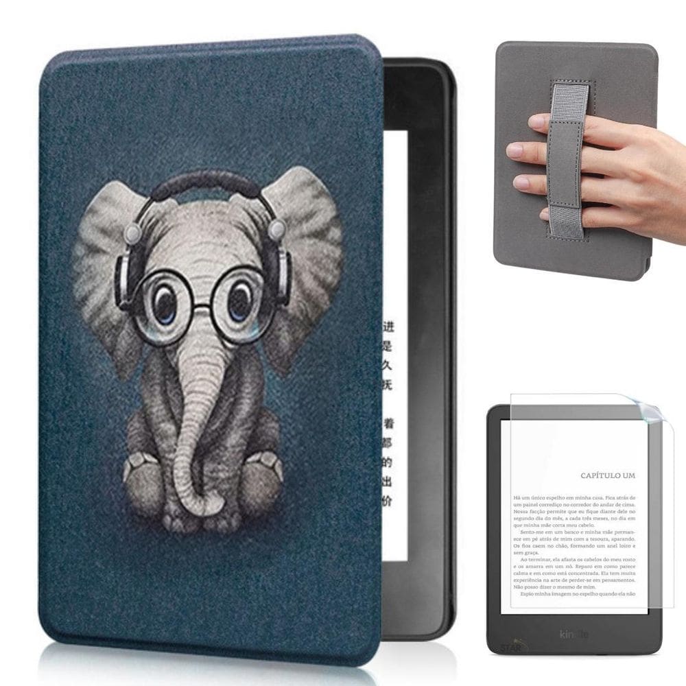 Capa Com Alça Estampada Para Kindle 11 6.0 C2V2L3 + Película