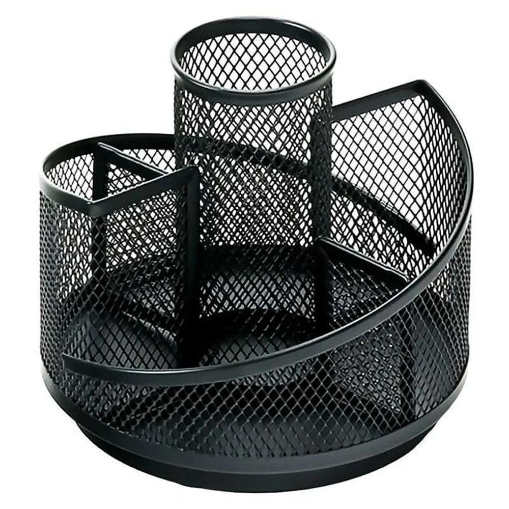 Porta Treco Para Canetas 4 Divisórias Em Metal - Espiral