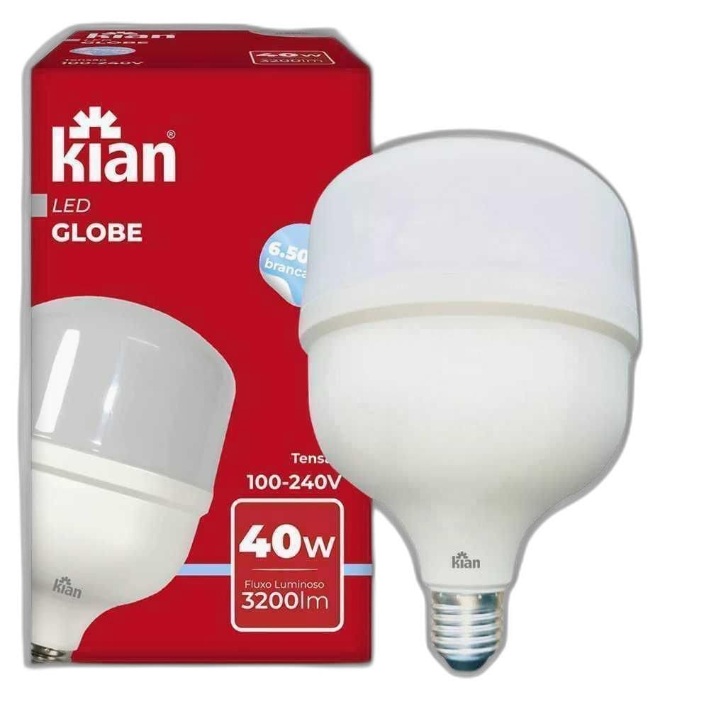 Lâmpada Led Globe 40W Alta Potência 6.500K Branca E27 Bivolt