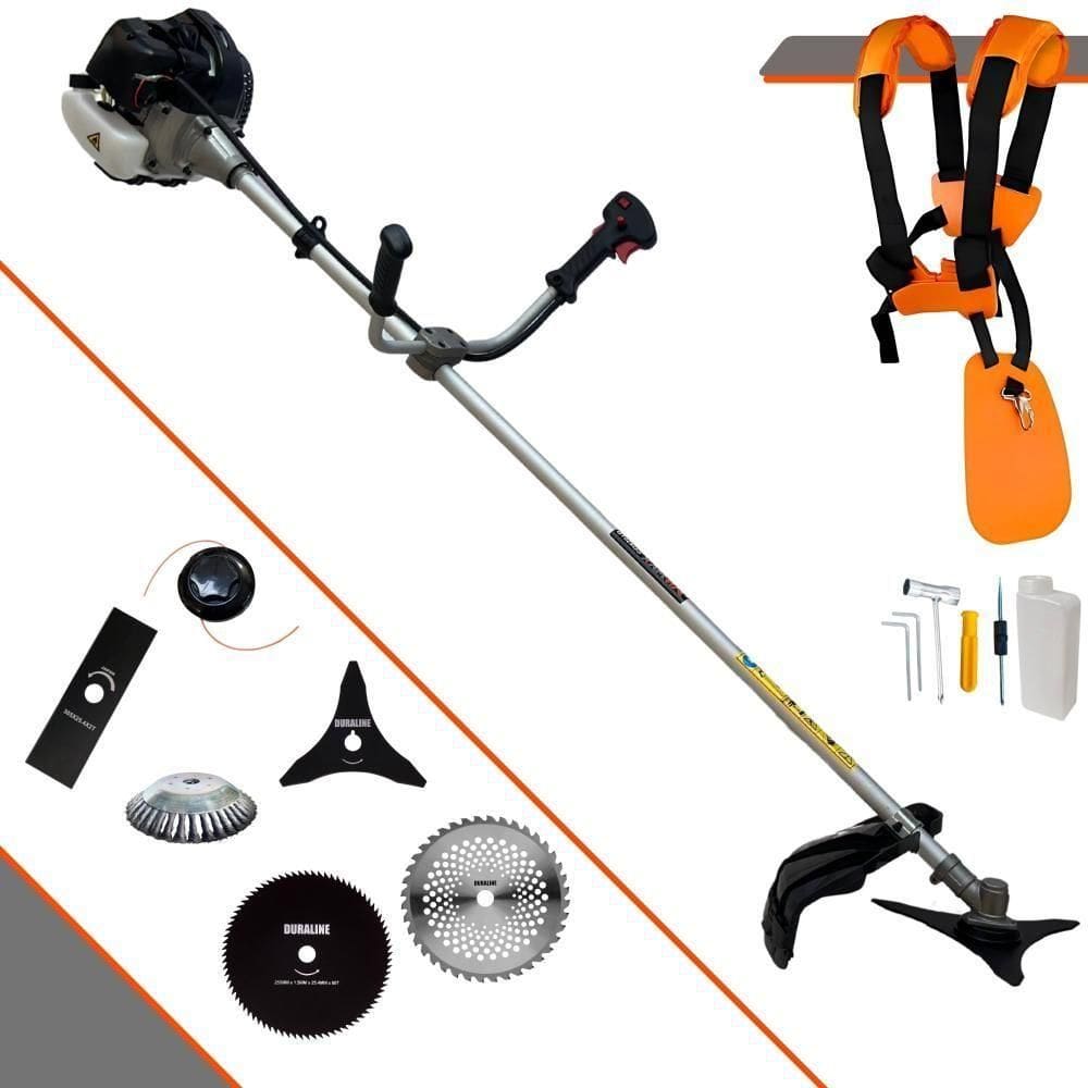 Roçadeira Cg430-b 43cc C/ Carretel + 4 Facas + Escova De Aço