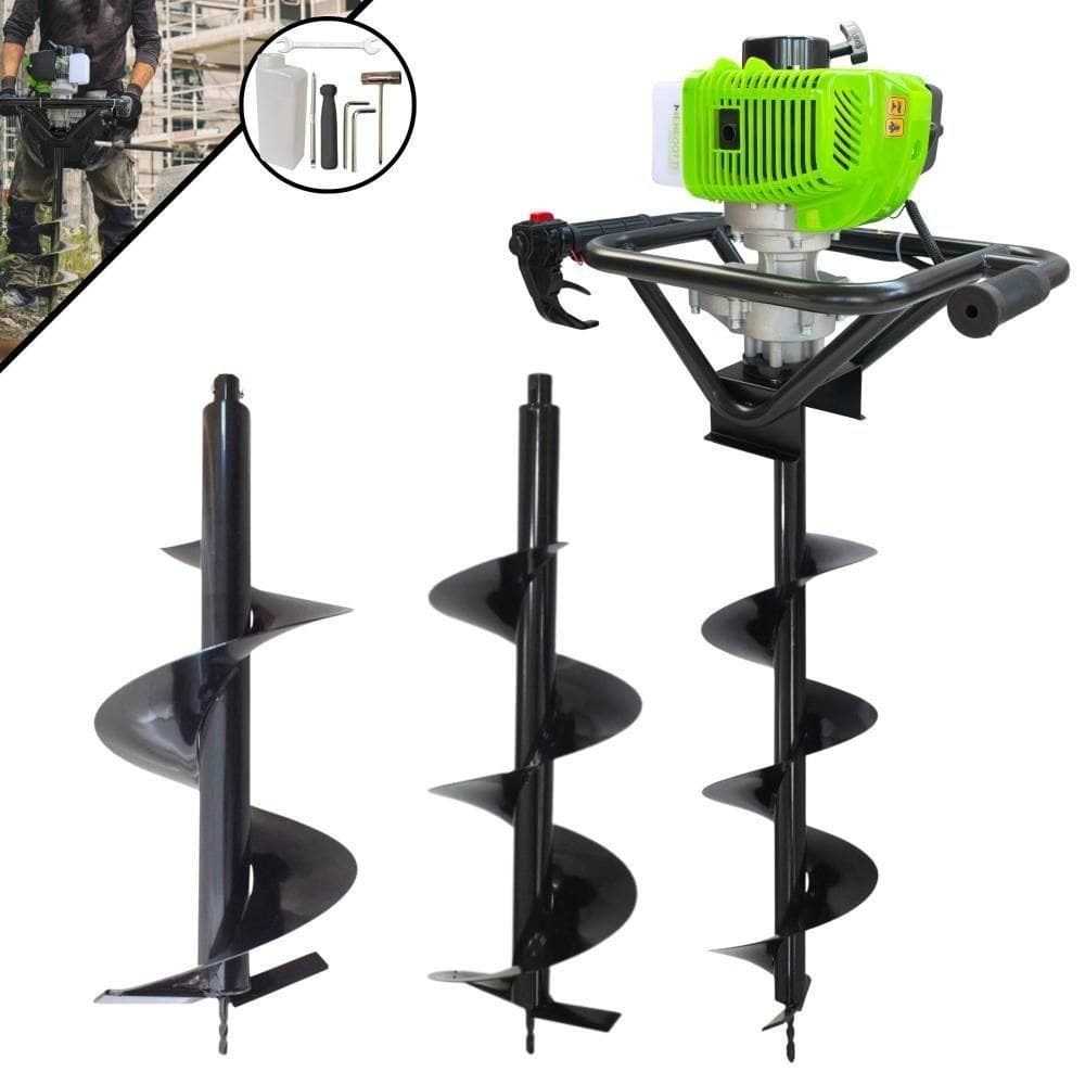 Perfurador Trado Motorizado Menegotti + Brocas 20, 25 E 30cm