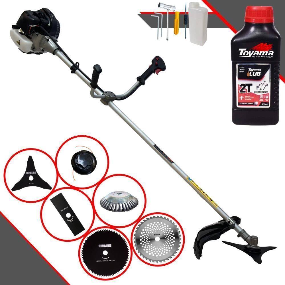 Roçadeira 6 Em 1 Cg430-b 43cc 1,7hp 12.000rpm + óleo Toyama