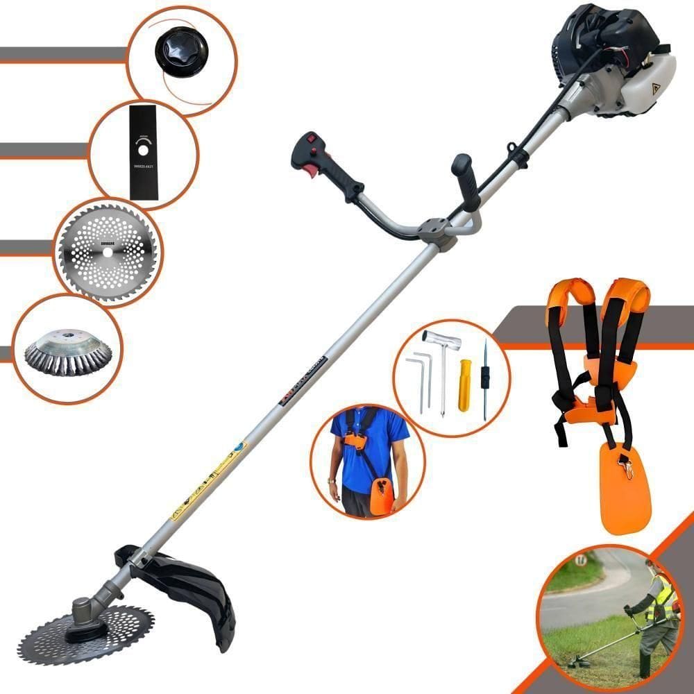 Roçadeira Cg430-b Anmax 1,7hp + Lâmina Vídea + Escova De Aço