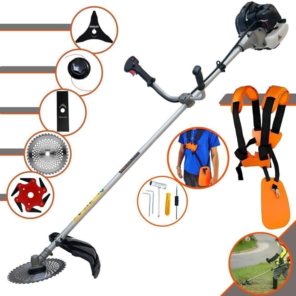 Roçadeira 43cc Cg430b Com Facas 2p, 3p, 6p, 40d + Carretel