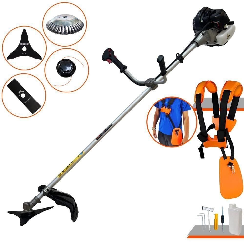 Roçadeira Cg430b 43cc 2t Com Carretel + Faca 2p 3p E Escova